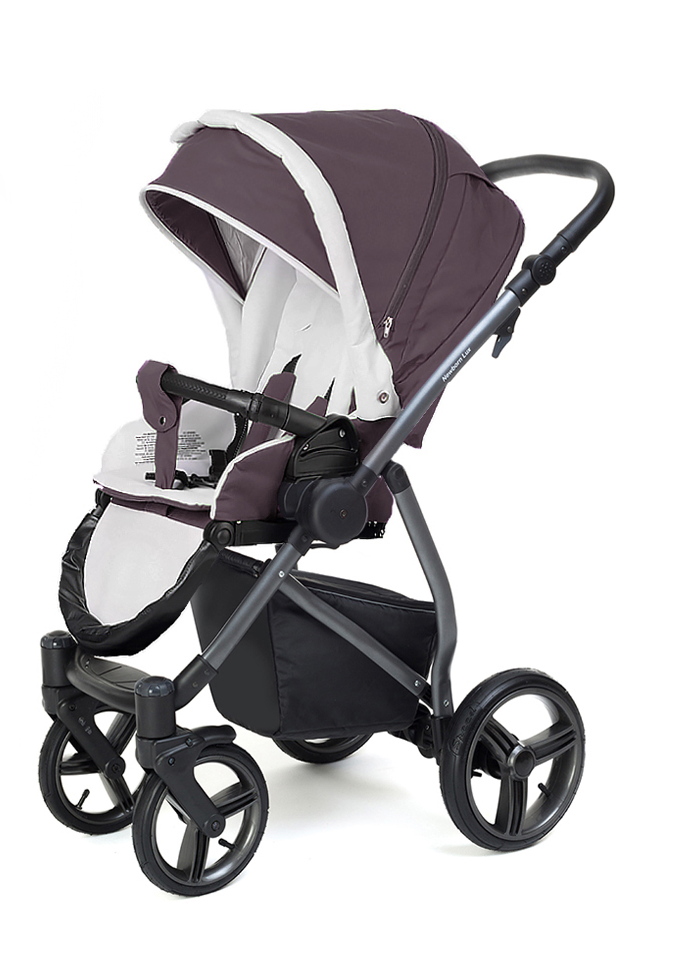Прогулочная коляска Esspero Newborn Lux (шасси Graphite) Brown Lux