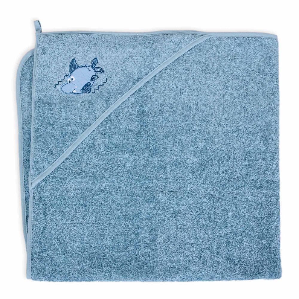 Полотенце-уголок Ceba Baby 100x100 см W-815-302-578 Shark blue