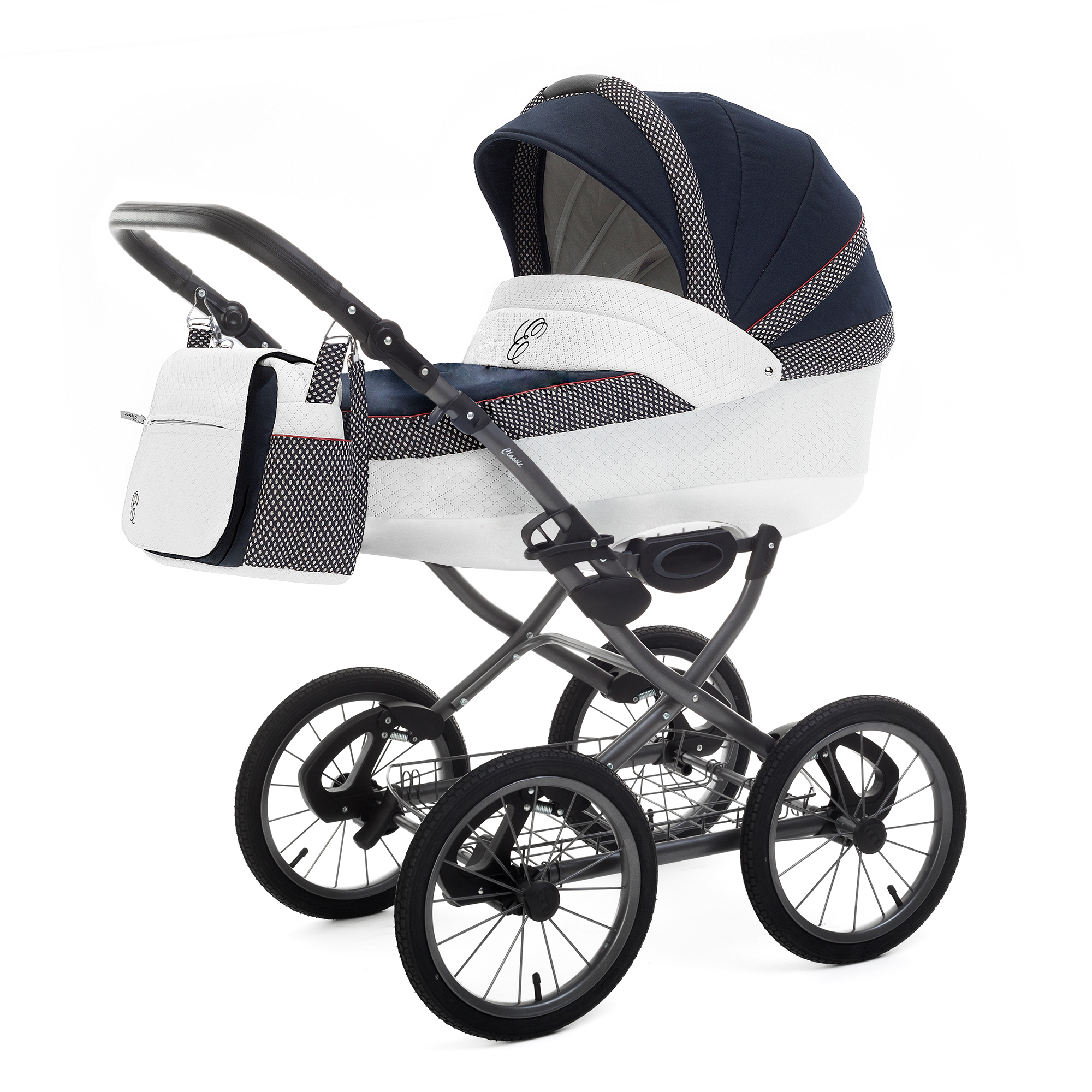 Коляска для новорожденных Esspero Grand Classic (шасси Graphite) Royal Deep Ocean