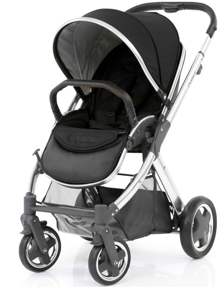 Прогулочная коляска Oyster 2 + Colour Pack (шасси Chrome/Black) Smooth Black