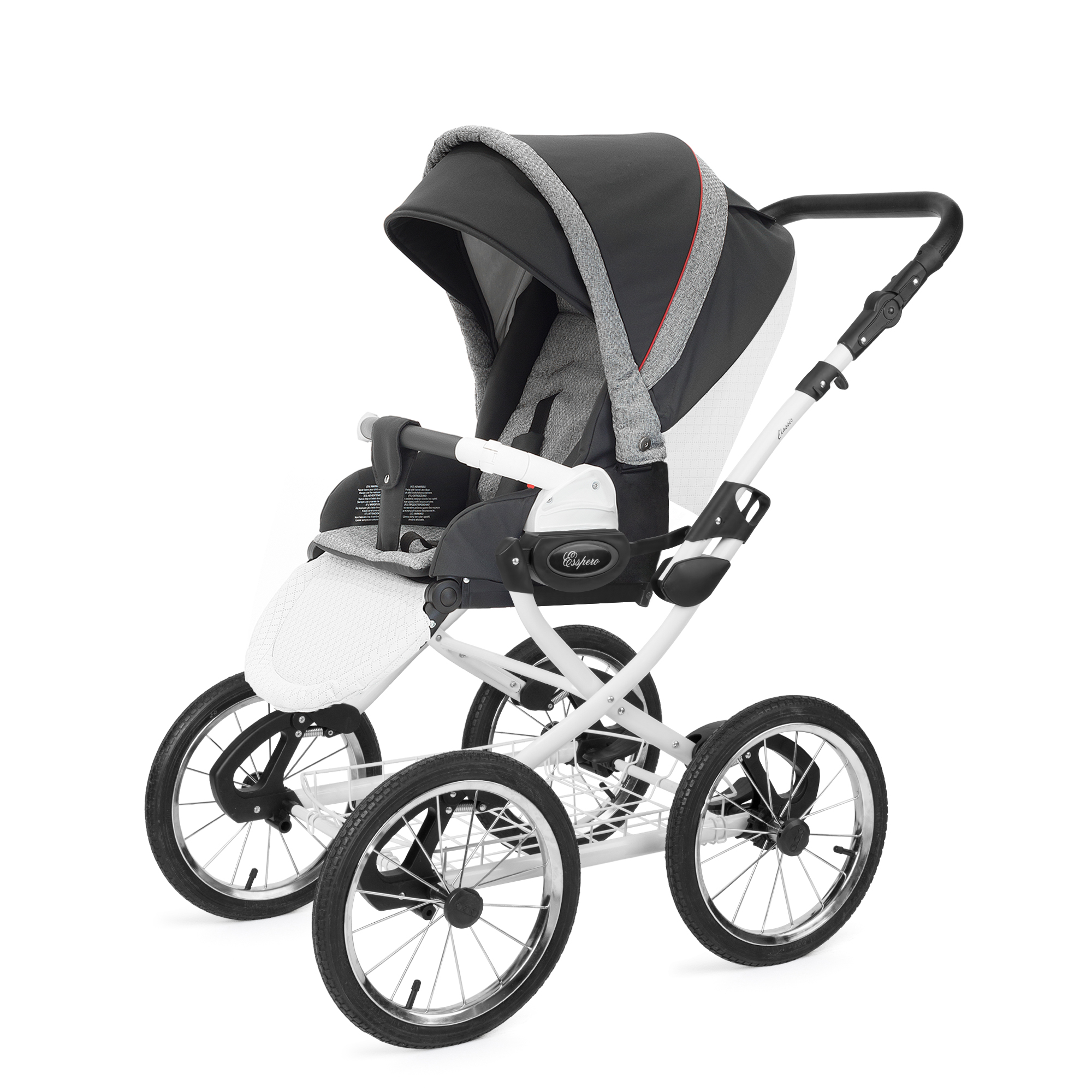 Прогулочная коляска Esspero Grand Classic (шасси White) Royal Grey