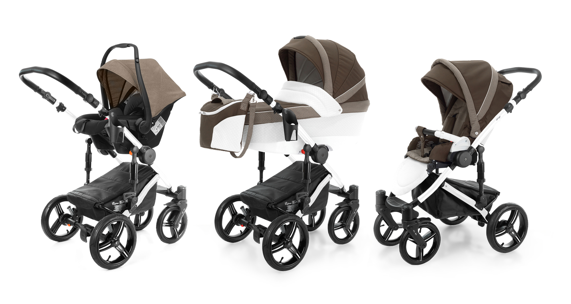 Коляска 3 в 1 Esspero Grand Magic (шасси White) Royal Brown