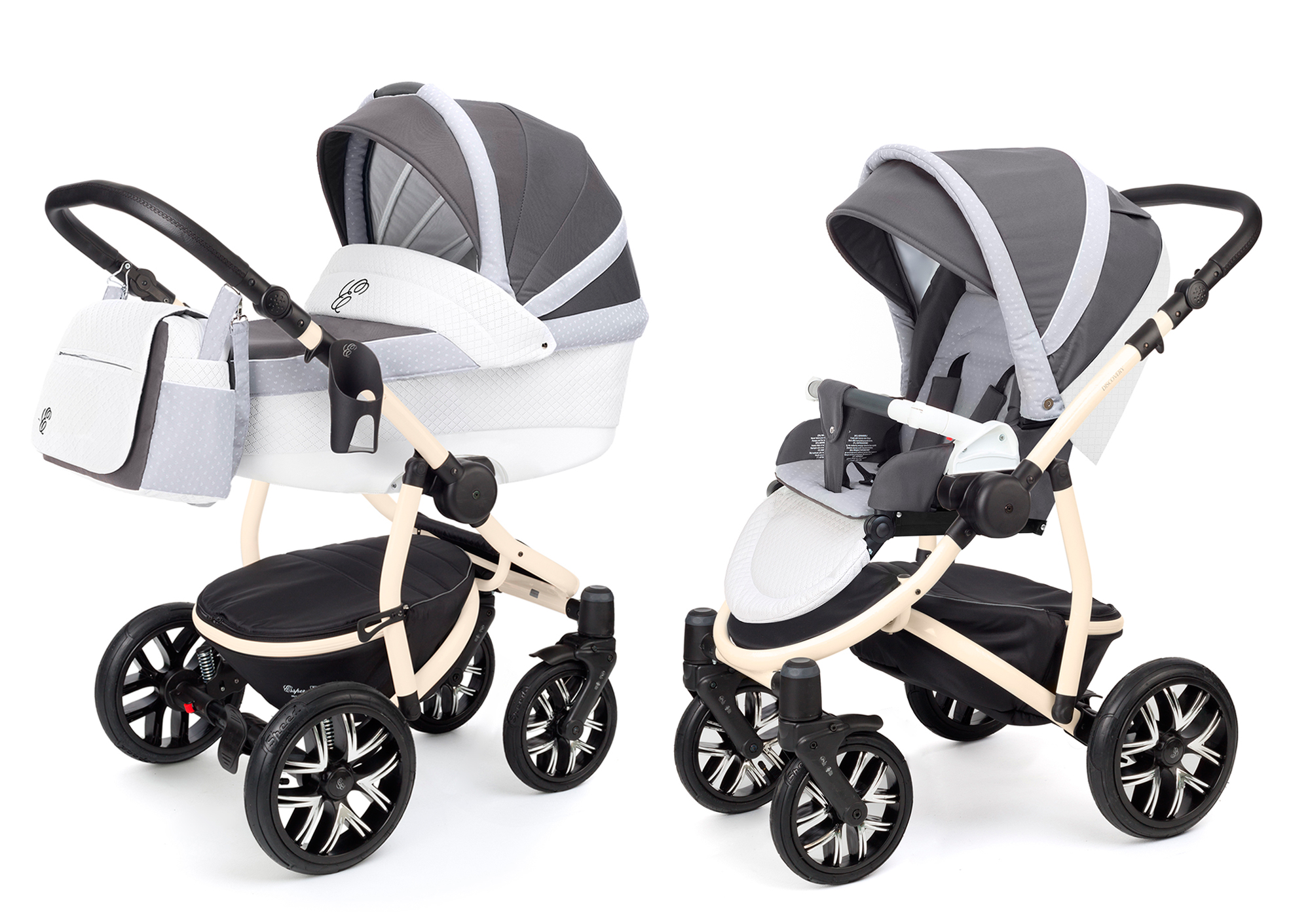Коляска 2 в 1 Esspero Grand Discovery (шасси Beige) Royal Silver