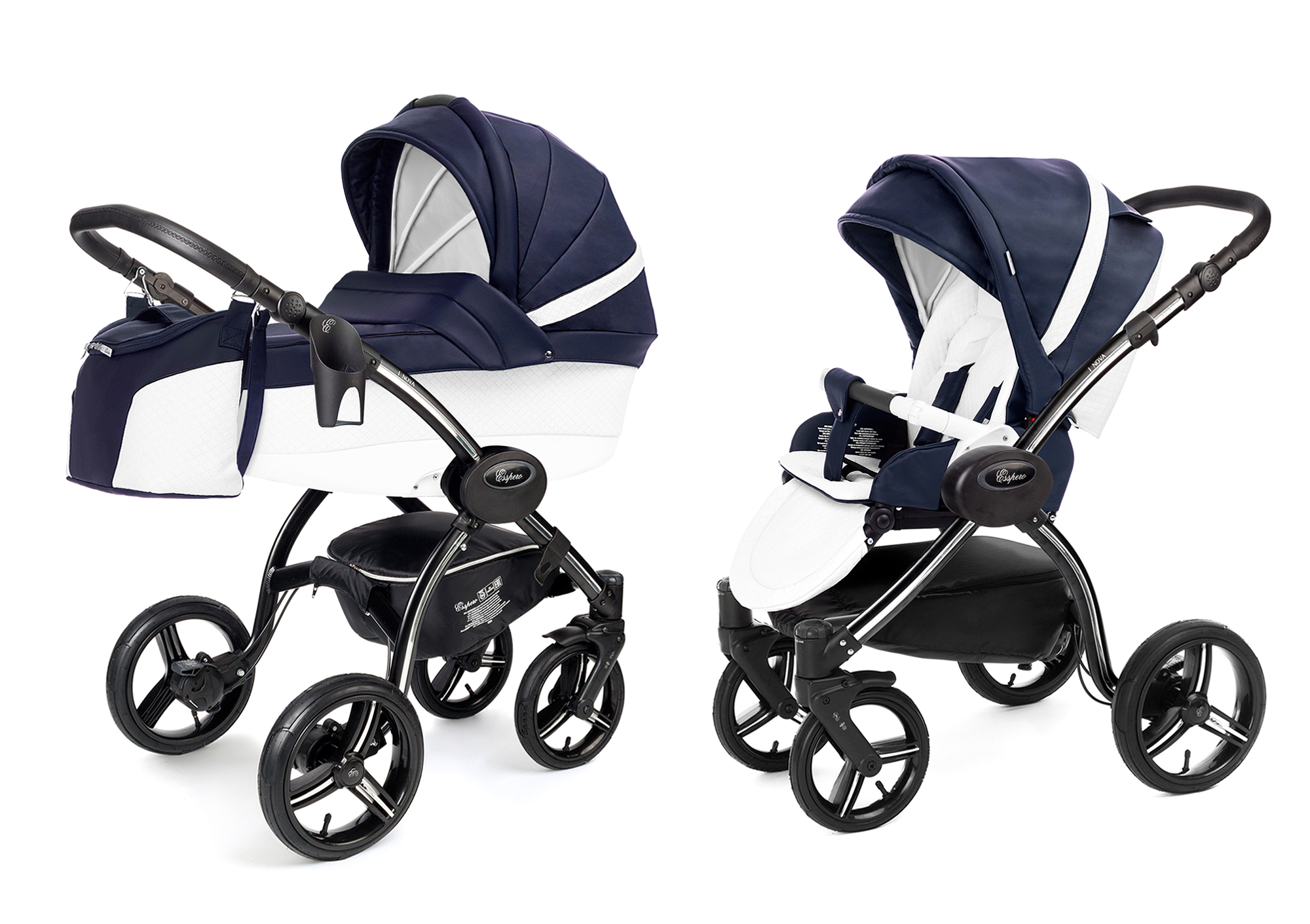 Коляска 2 в 1 Esspero Grand I-Nova (шасси Black) Nappa Navy
