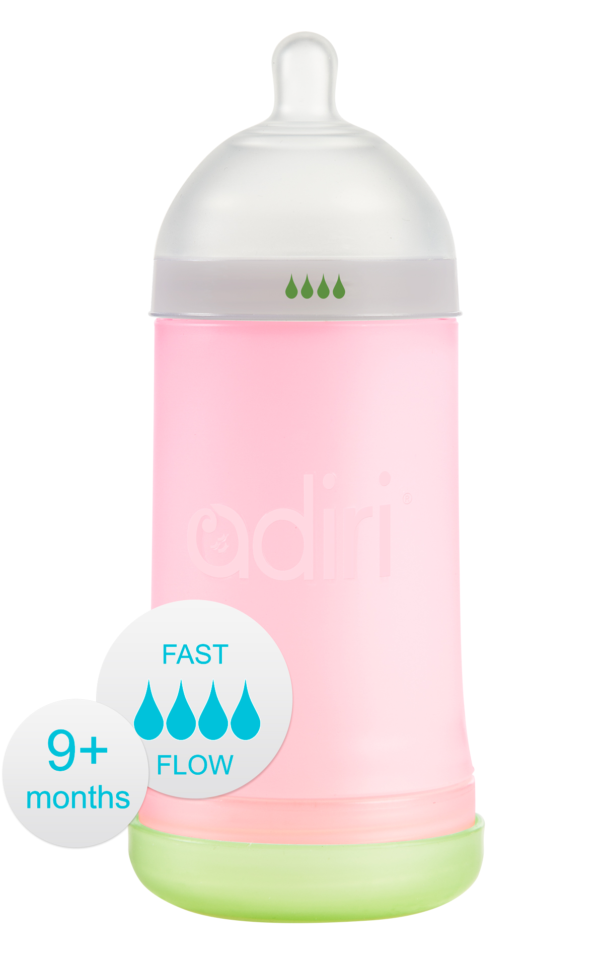 Бутылочка Adiri NxGen Fast Flow (от 9 мес., 281 ml) Pink