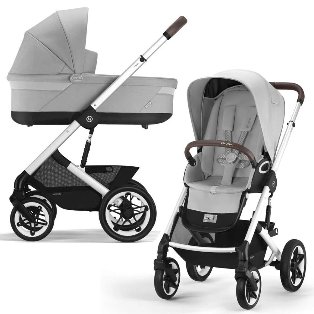 Коляска 2 в 1 Cybex Talos S Lux SLV Lava Grey с дождевиком