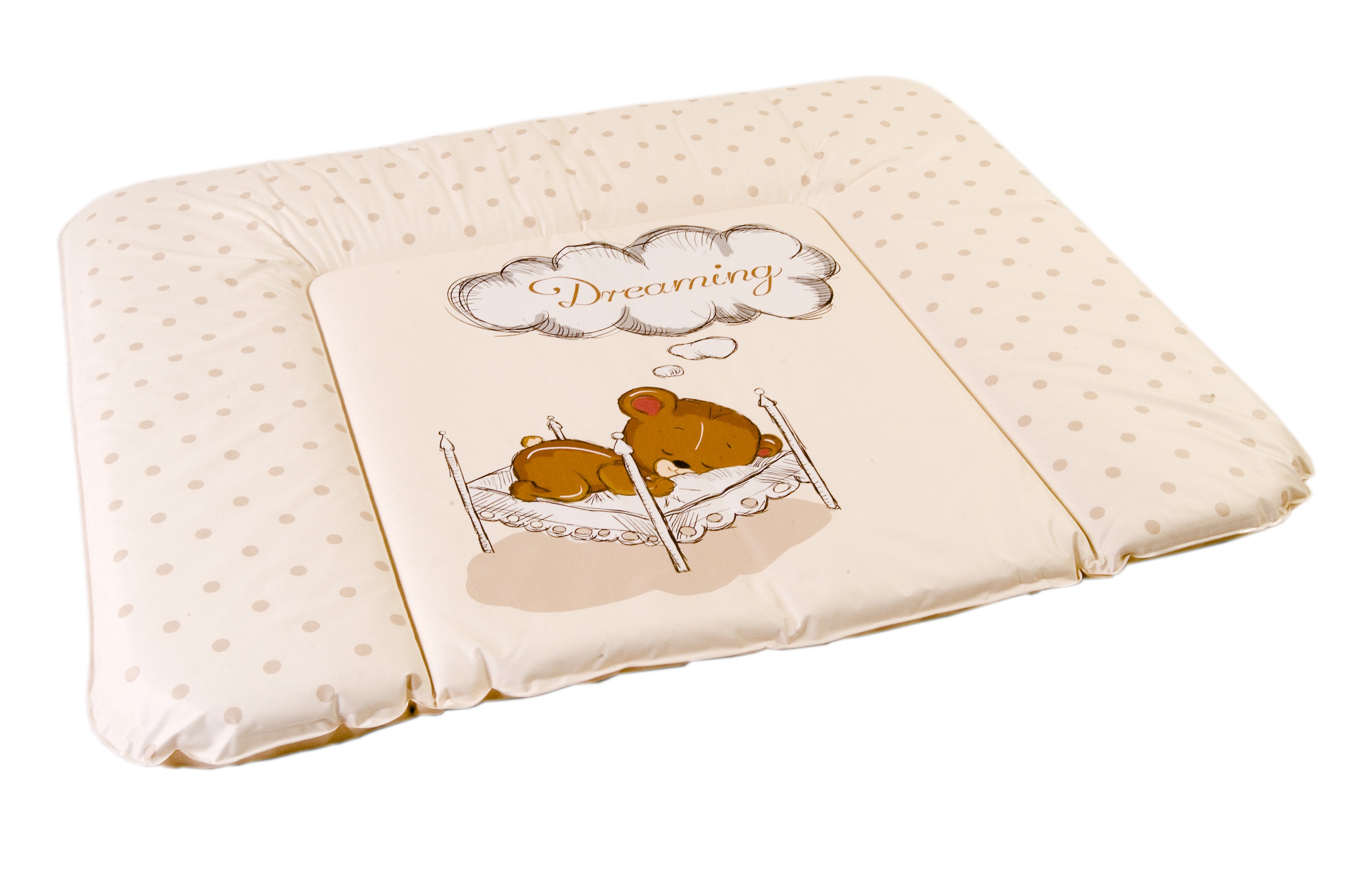 Пеленальный матрас мягкий Ceba Baby 70х85 Beige Bear