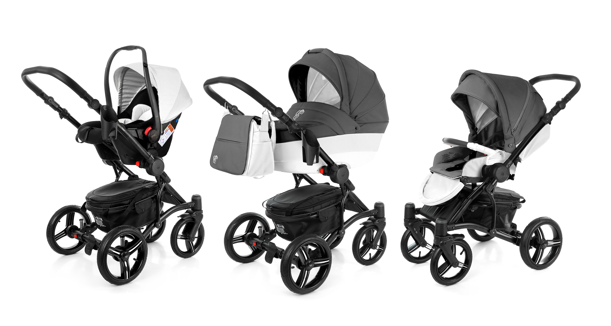 Коляска 3 в 1 Esspero Tour Leatherette (шасси Black) Grafite leatherette