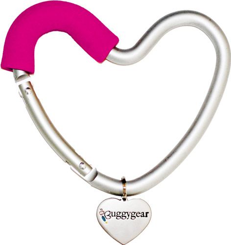 Крепление для сумок Buggygear Сердечко Silver/Pink 3741