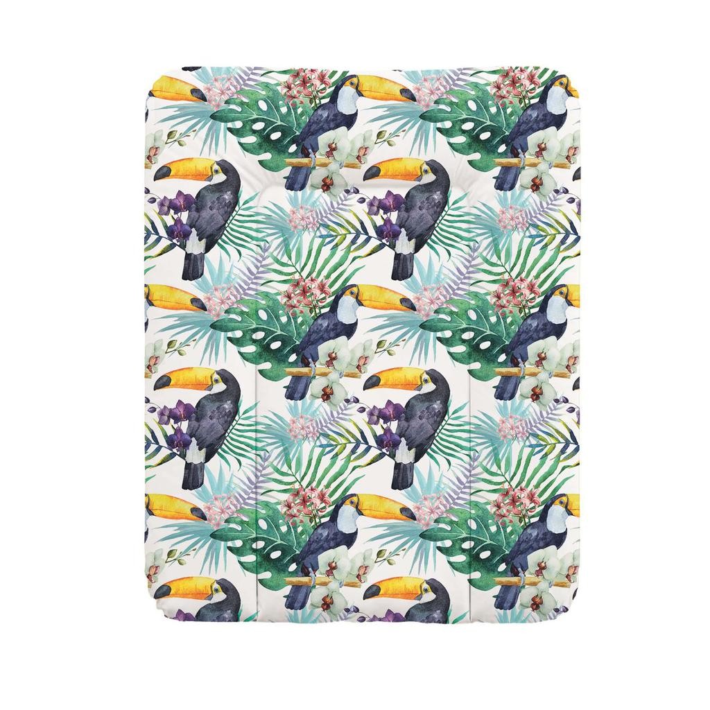 Пеленальный матрац 70x50 см Ceba Baby Flora Fauna мягкий на комод Tucan W-143-099-544
