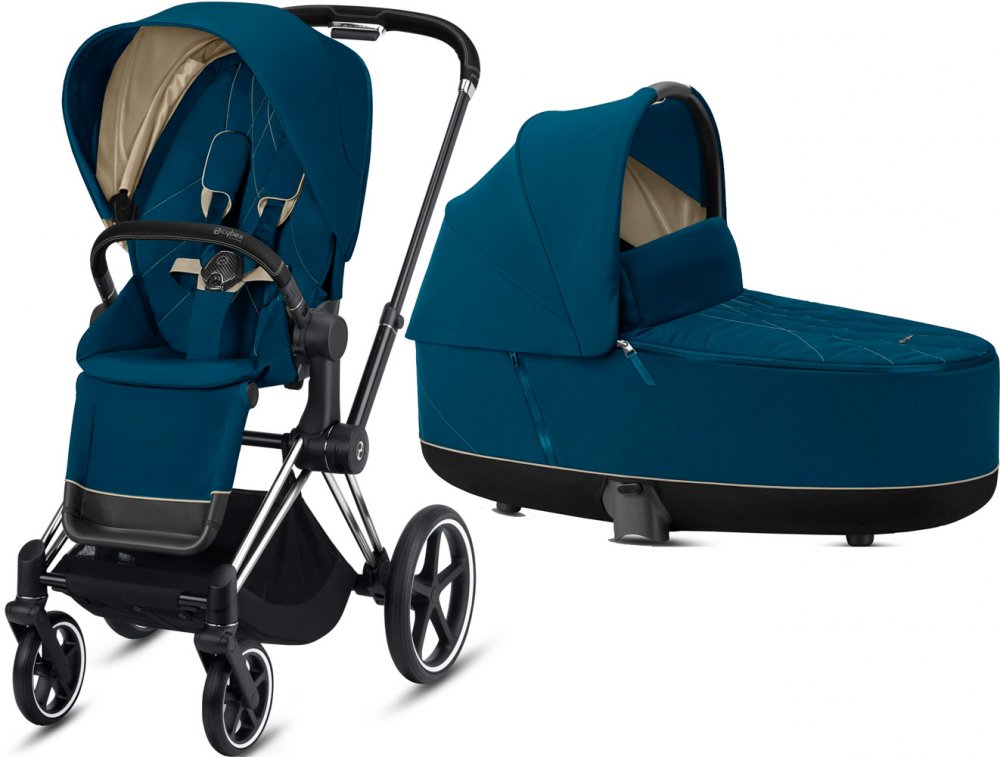 Коляска 2 в 1 Cybex Priam III (Chrome Black)