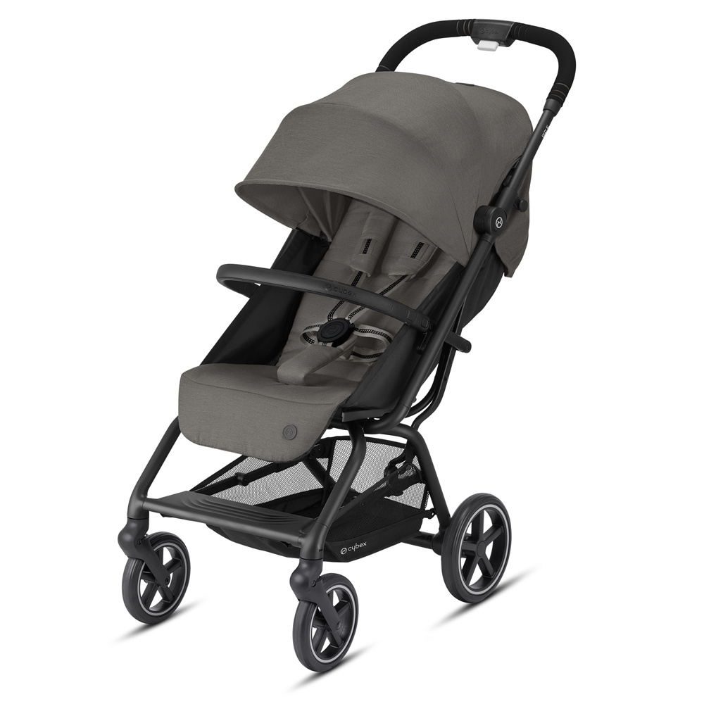 Прогулочная коляска Cybex Eezy S + 2 BLK Soho Grey с дождевиком и бампером