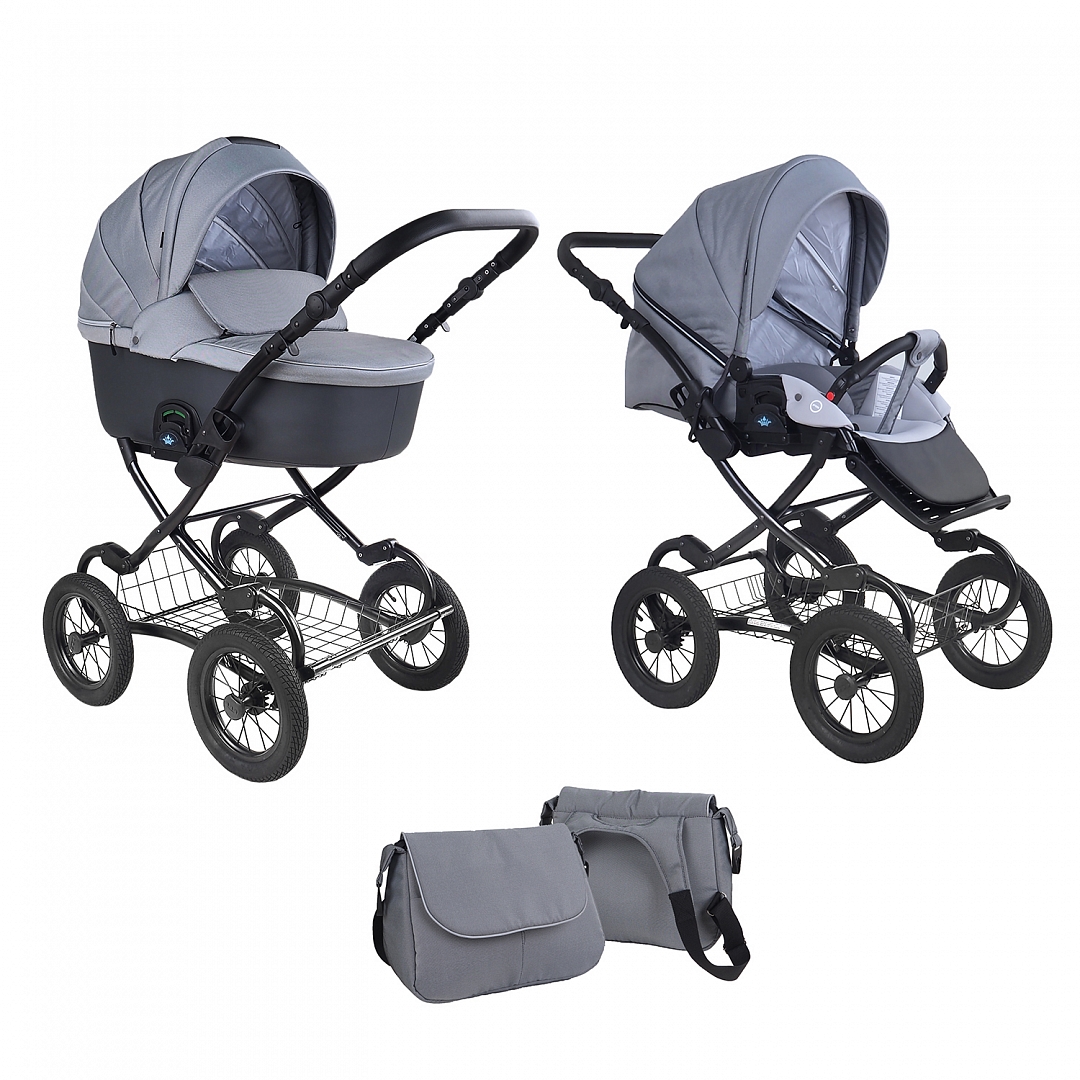Коляска 2 в 1 Tutis Zippy Classic Серый короб/СТАЛЬНОЙ