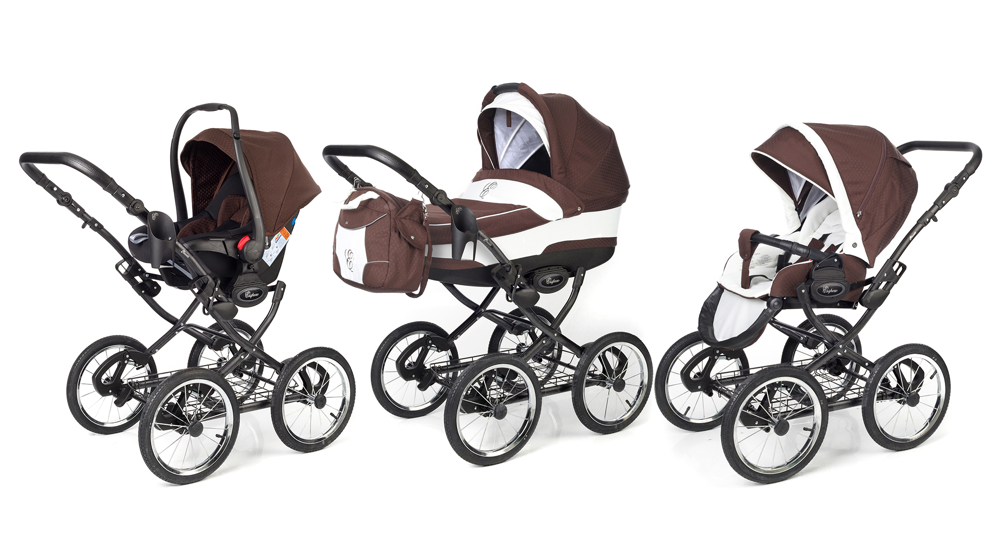 Коляска 3 в 1 Esspero Classic (шасси Graphite) Chocco