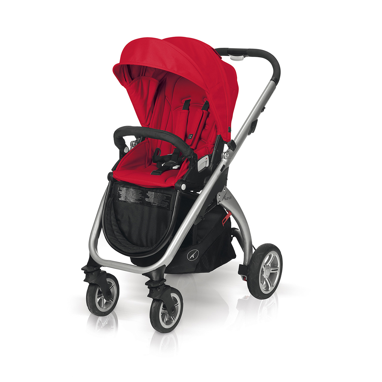 Прогулочная коляска Casualplay KUDU4 ALUMINIUM Scarlet цветной