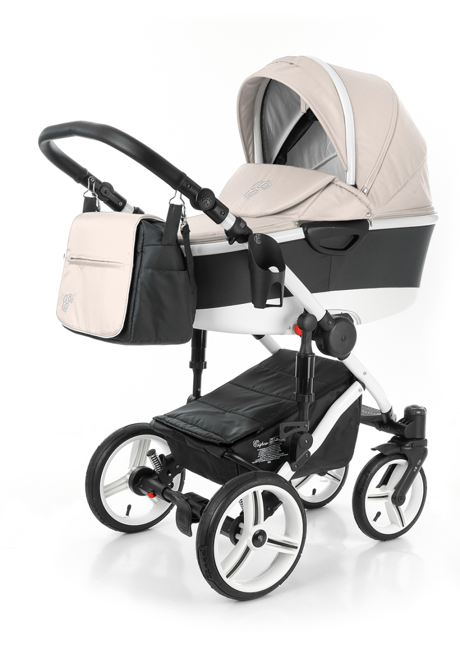 Коляска для новорожденных Esspero Magic Alu (шасси White) Beige
