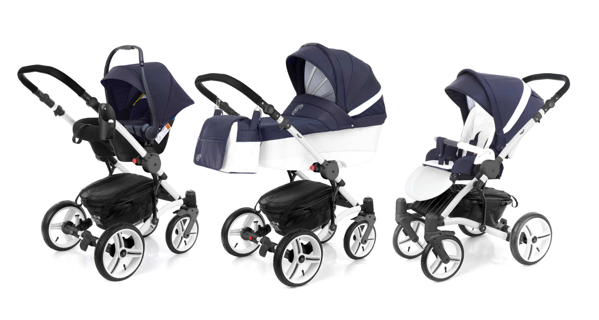 Коляска 3 в 1 Esspero Tour Leatherette (шасси White) Sky Star