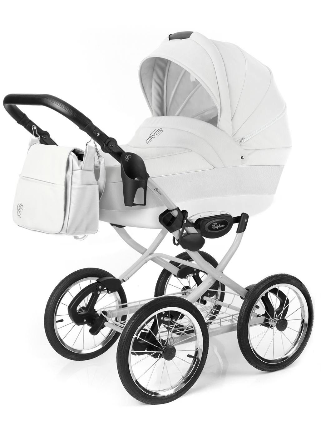 Коляска для новорожденных Esspero Grand Classic (шасси Grey) Argtic leatherette