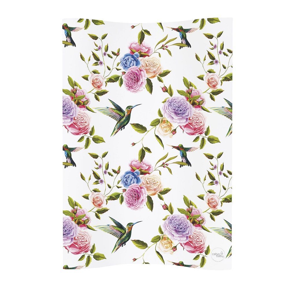 Пеленальный матрасик Ceba Baby W-104, 70 см мягкий без изголовья Flora & Fauna Flores W-104-099-546