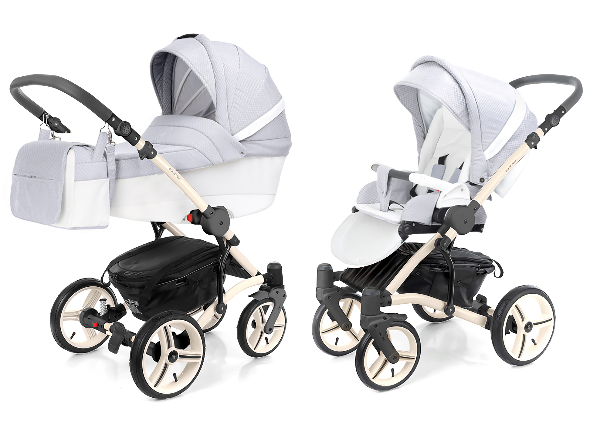 Коляска 2 в 1 Esspero Grand Tour (шасси Beige) Grey Diamond