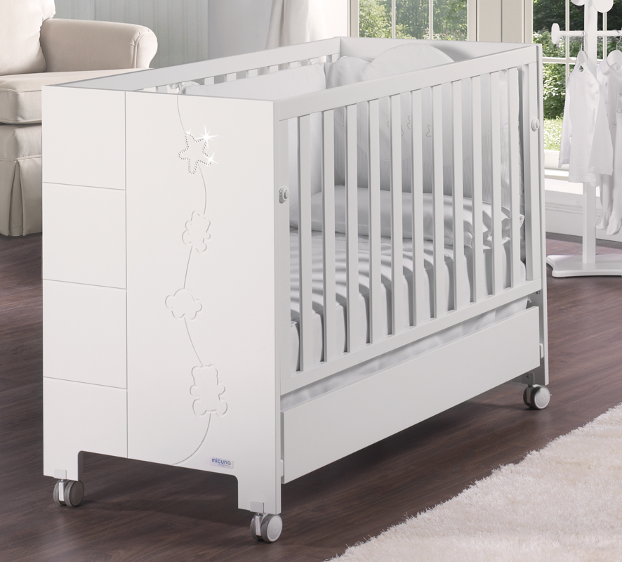 Детская кроватка Micuna Juliette Luxe Relax со Swarovski 120х60 White