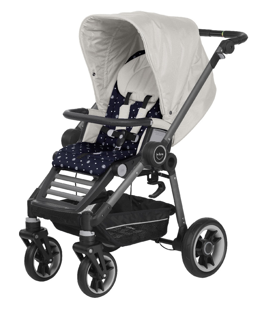 Прогулочная коляска Teutonia Bliss (шасси Graphite) 6120-6175 Stone-Little Sailor