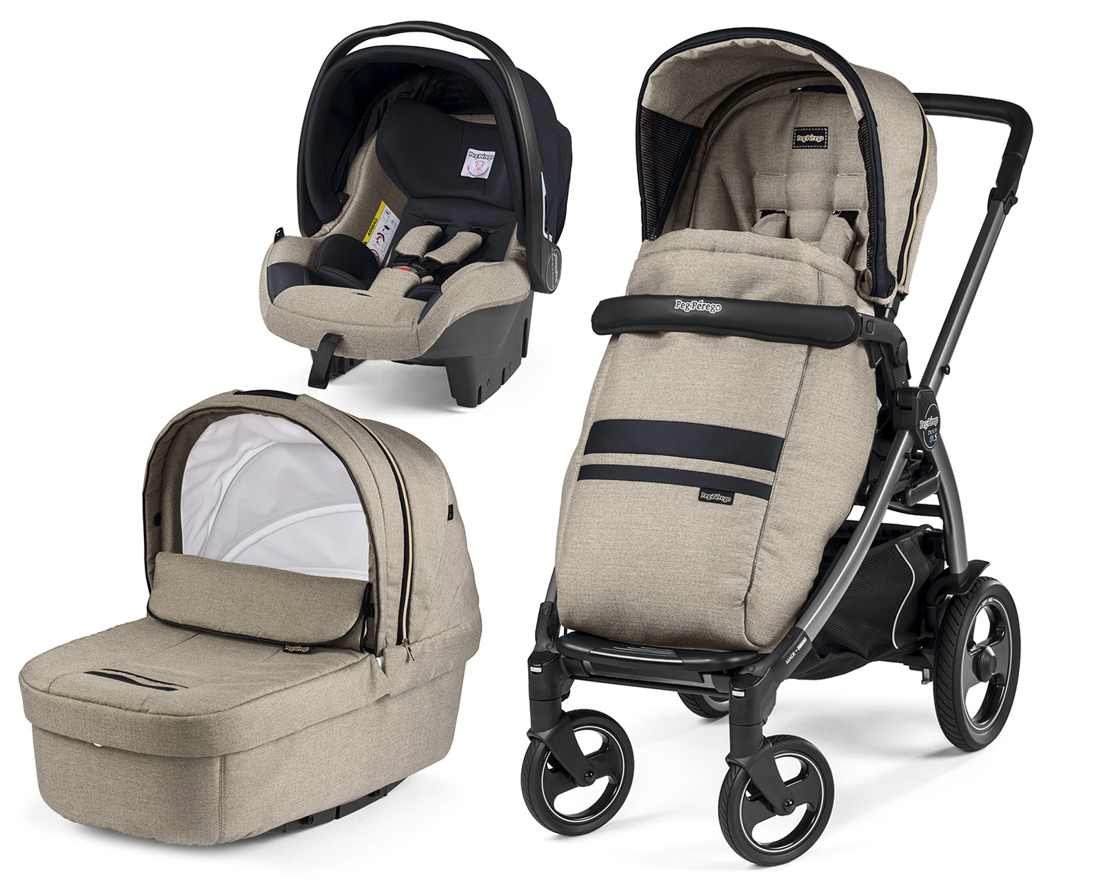 Коляска 3 в 1 Peg Perego Book 51 S Primonido SL Modular Luxe Ecru