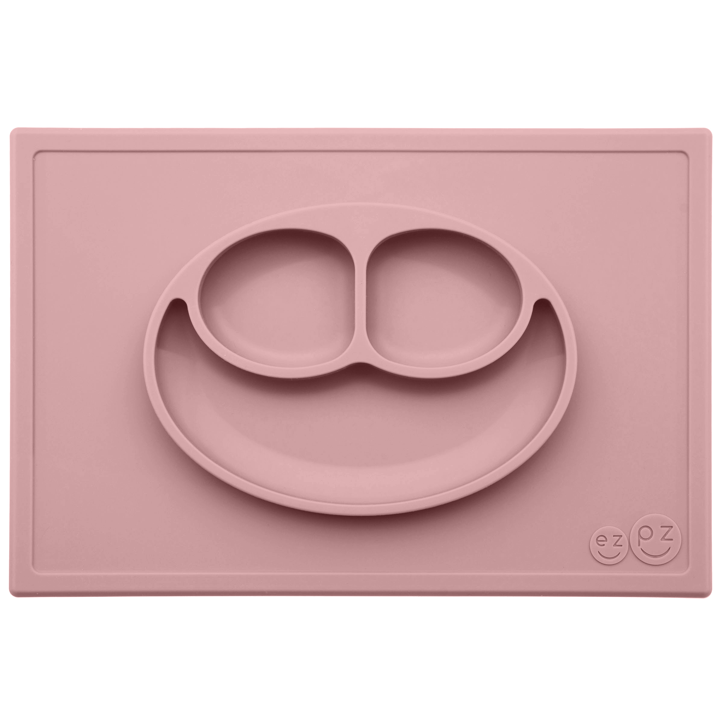 Тарелка с подставкой EZPZ HAPPY MAT нежно-розовый