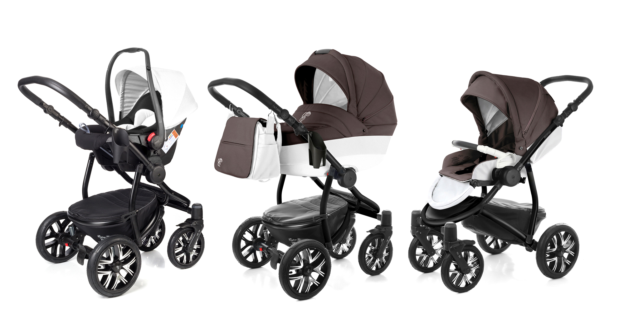 Коляска 3 в 1 Esspero Grand Discovery (шасси Black) Cacao leatherette