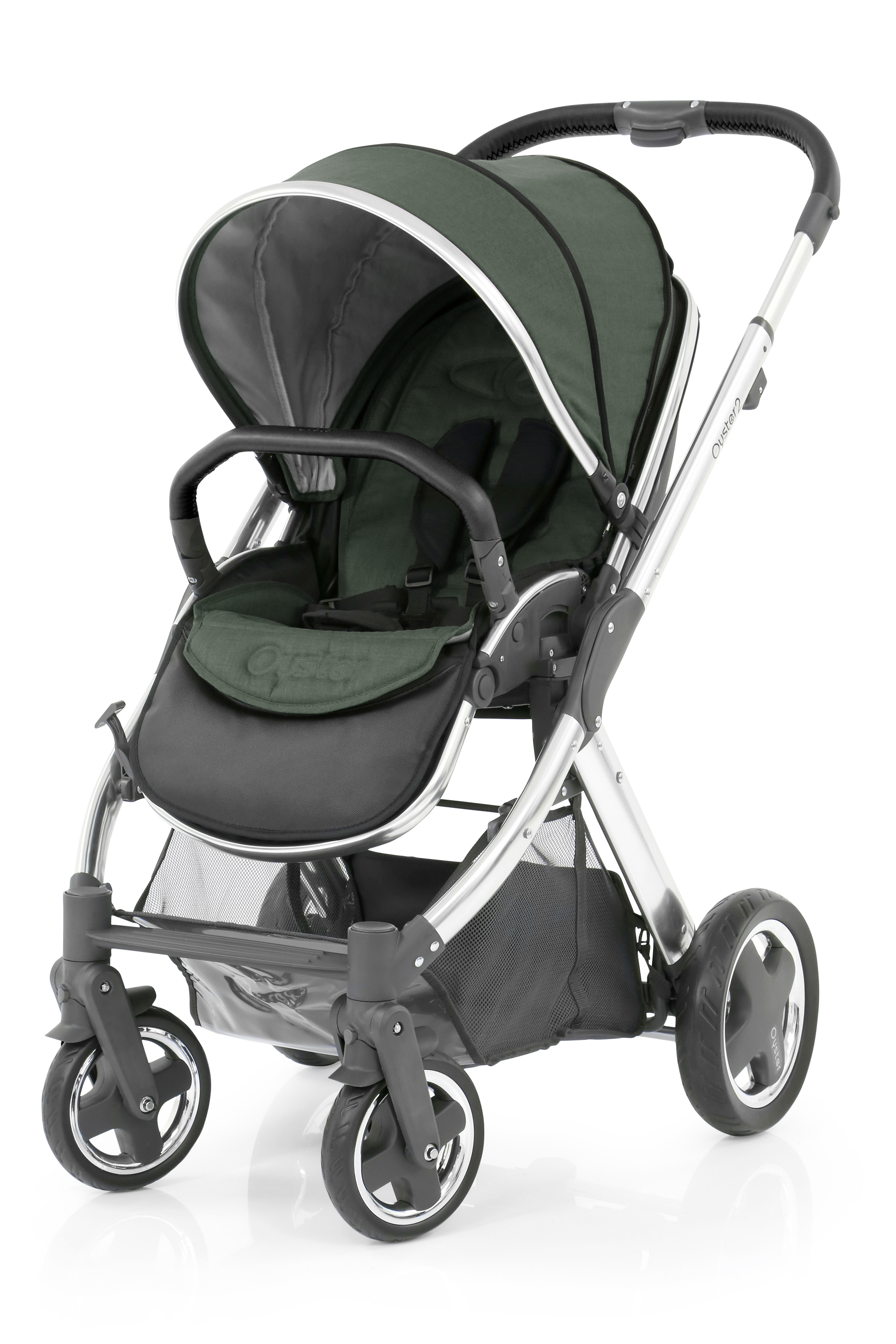 Прогулочная коляска Oyster 2 + Colour Pack (шасси Chrome/Black) Olive Green