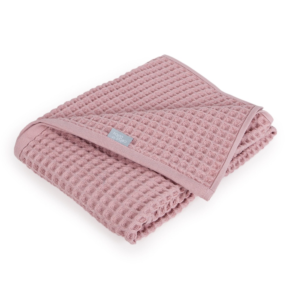 Плед Ceba Baby 90x90 вафельный Silver Pink