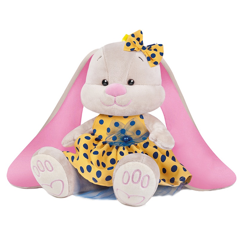 Мягкая игрушка Maxi Toys Зайка Jack&Lin (25 см) в Желтом Платье