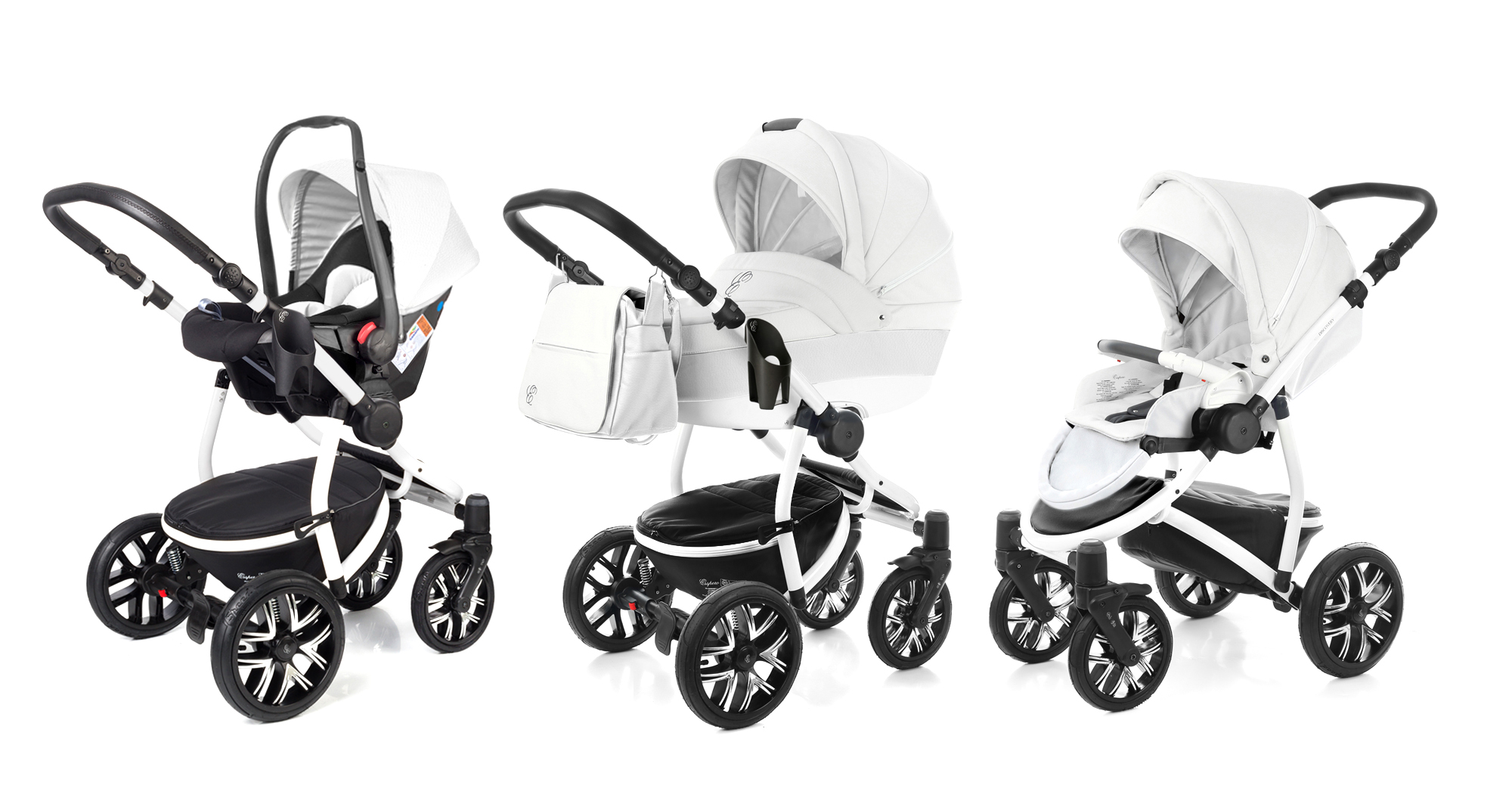 Коляска 3 в 1 Esspero Grand Discovery (шасси White) Argtic leatherette