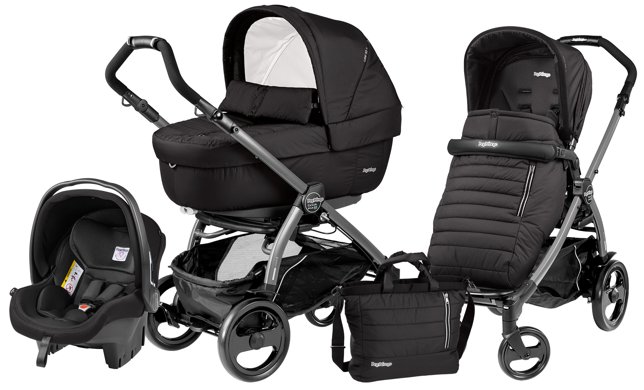 Коляска 3 в 1 Peg Perego Book 51 Breeze Set Modular Breeze Noir