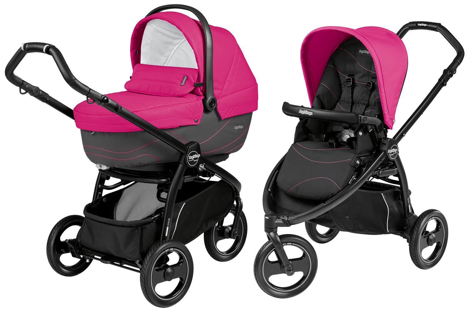 Коляска 2 в 1 Peg Perego Book Scout XL Modular Bloom Pink