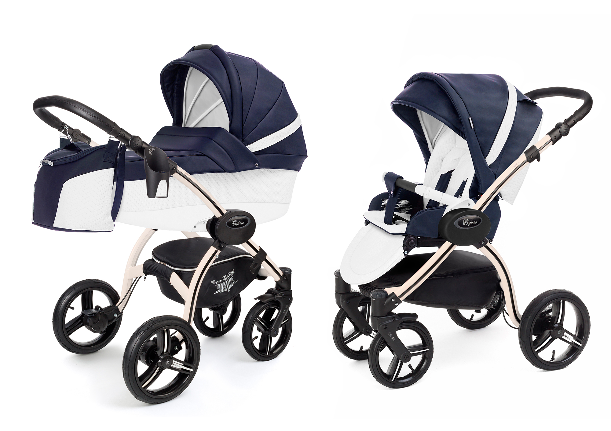 Коляска 2 в 1 Esspero Grand I-Nova (шасси Beige) Nappa Navy