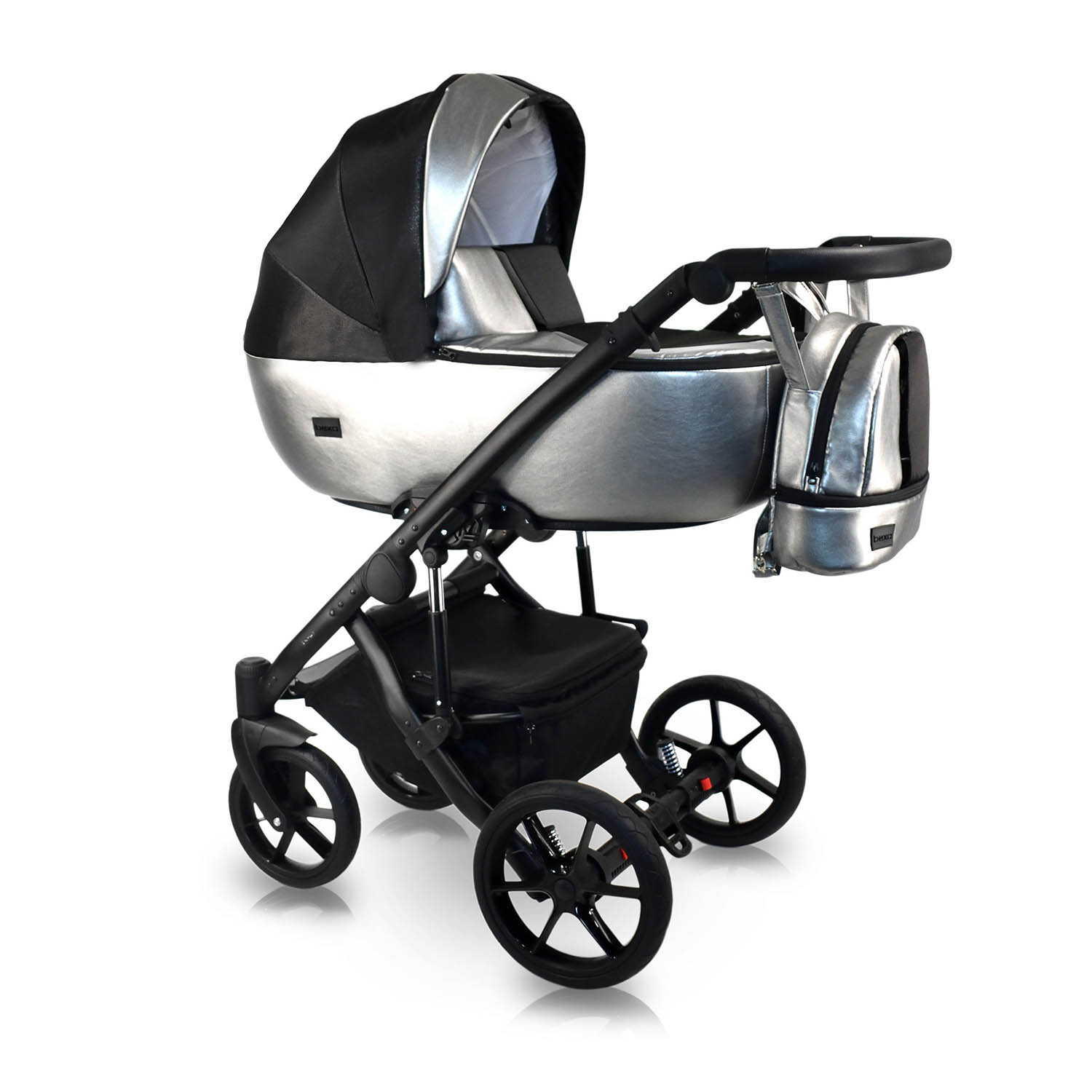 Коляска 2в1 BEXA AIR PRO св.серый+черный