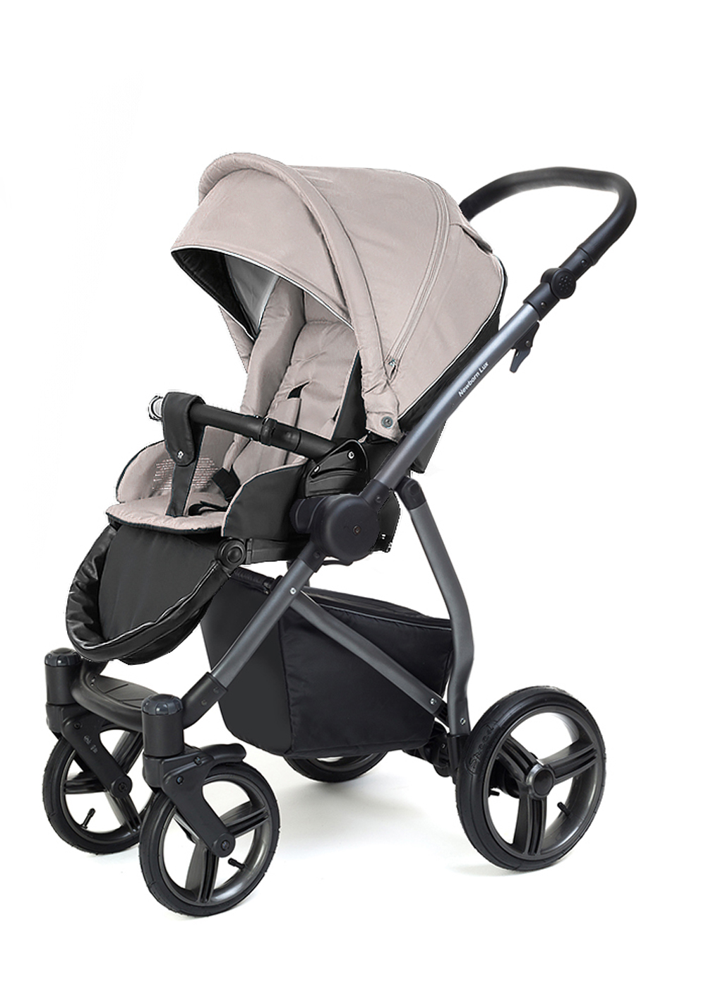 Прогулочная коляска Esspero Newborn Lux Alu (шасси Graphite) Beige