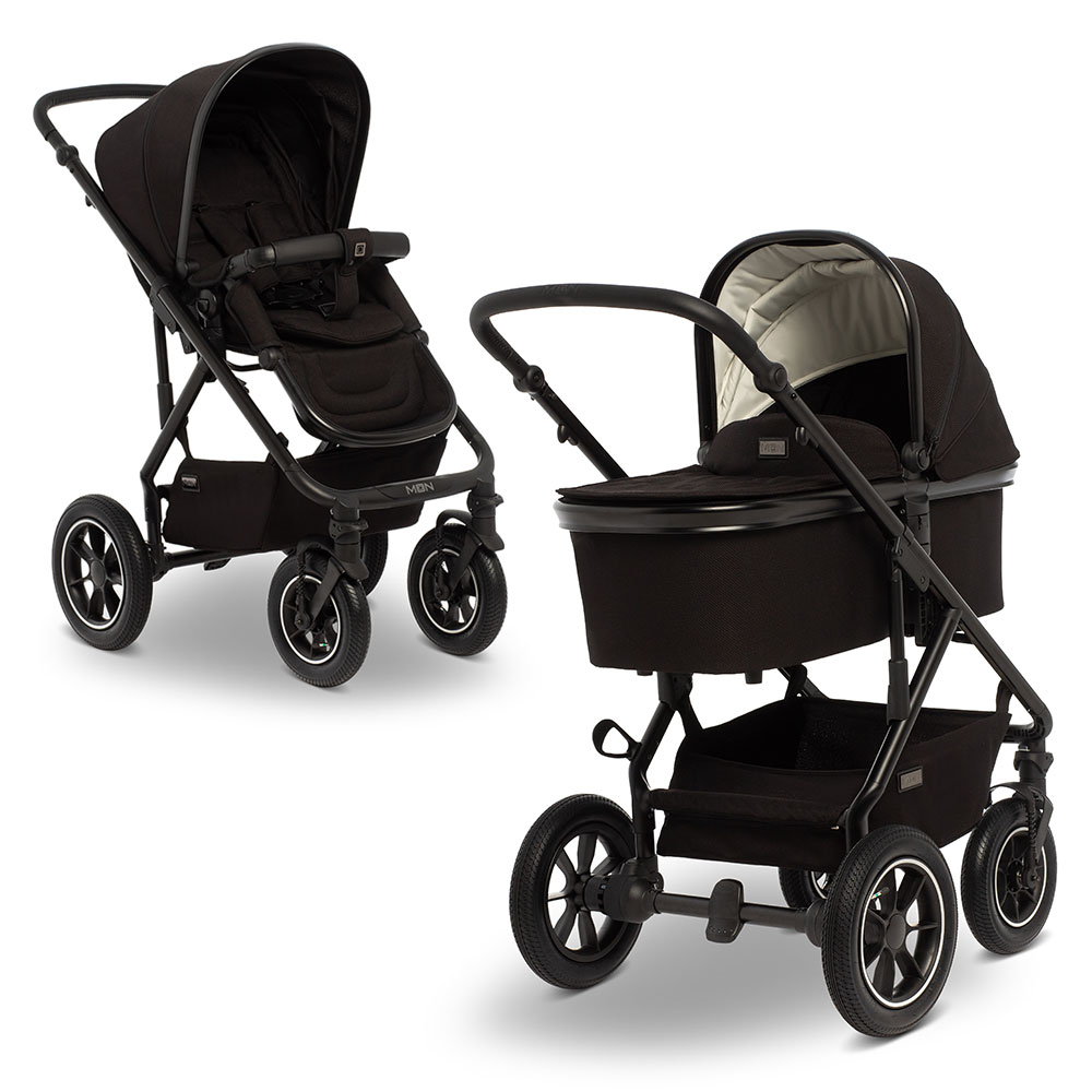 Коляска 2 в 1 Moon Nuova Air Black (201) 2020