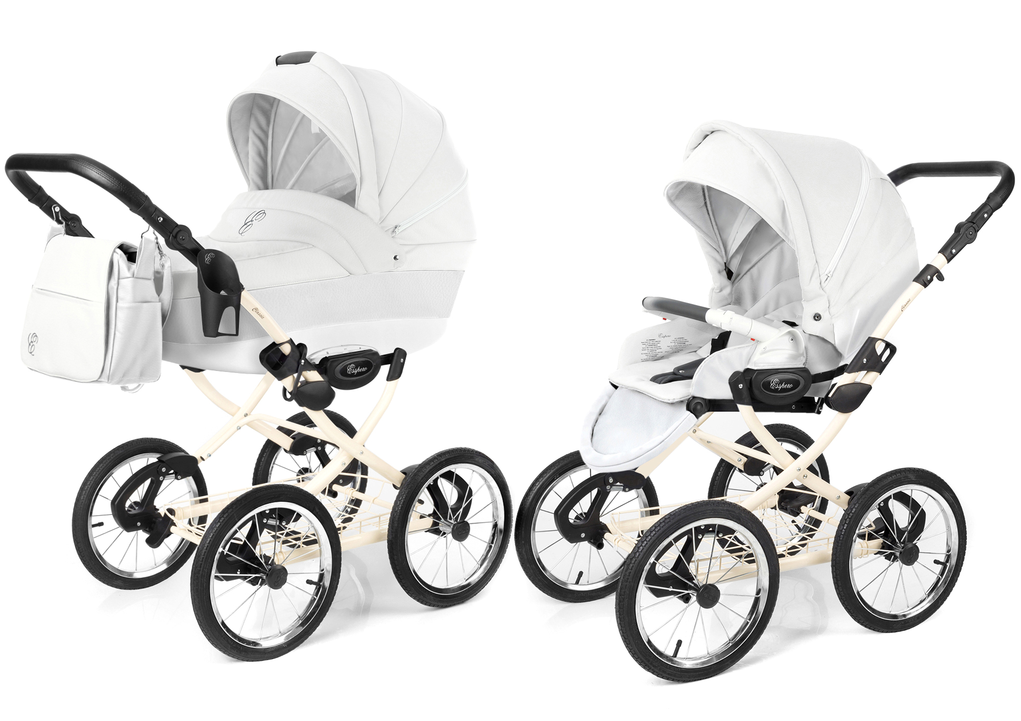 Коляска 2 в 1 Esspero Grand Classic (шасси Beige) Argtic leatherette