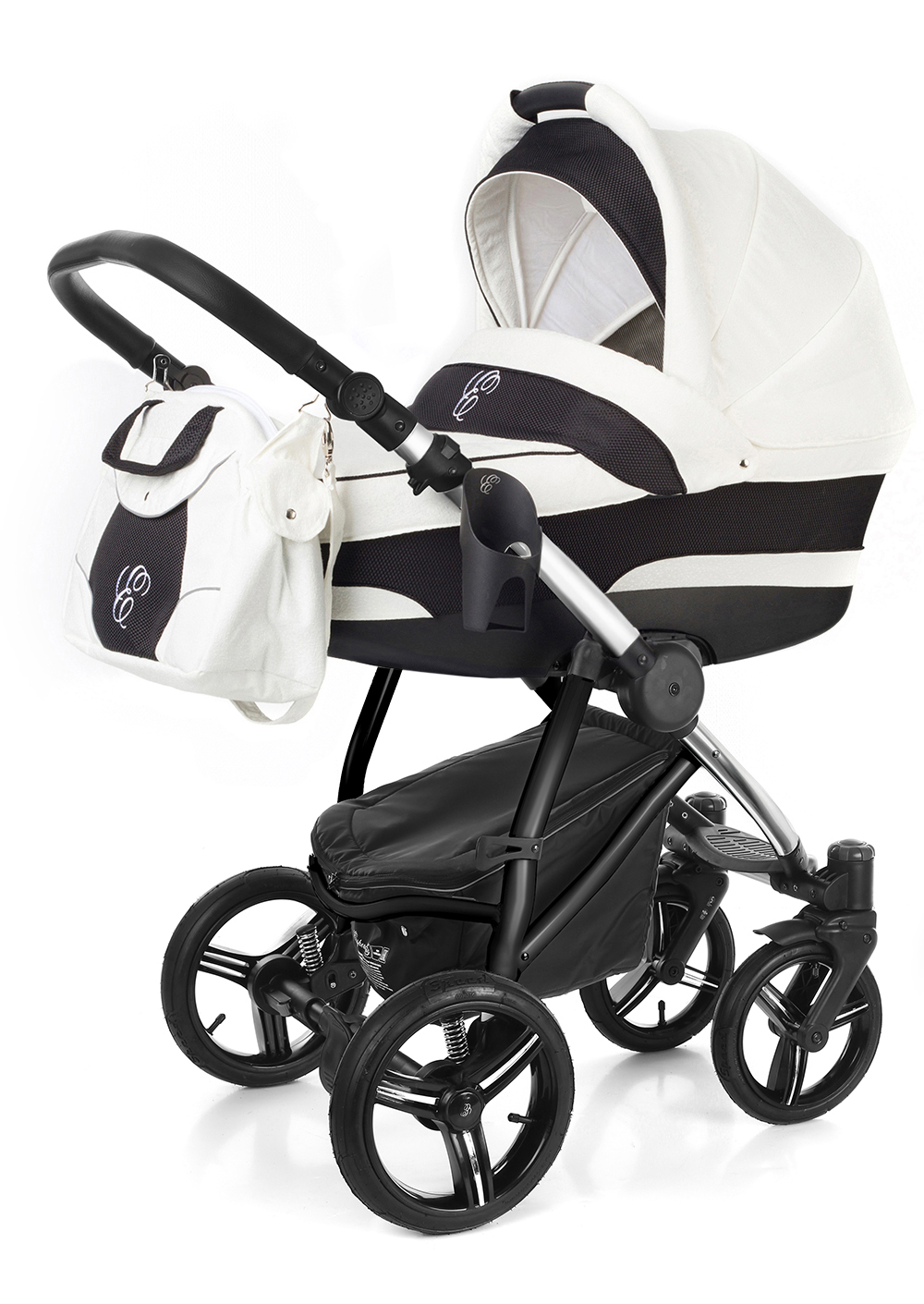 Коляска для новорожденных Esspero Newborn Lux (шасси Chrome) White