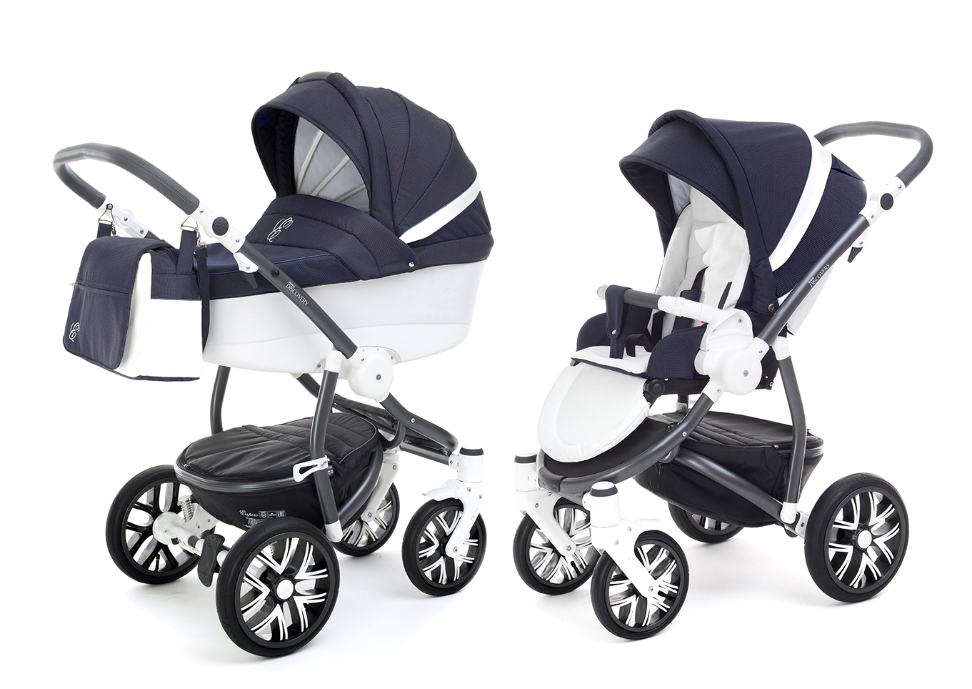 Коляска 2 в 1 Esspero Grand Discovery (шасси Graphite White) Sky Star