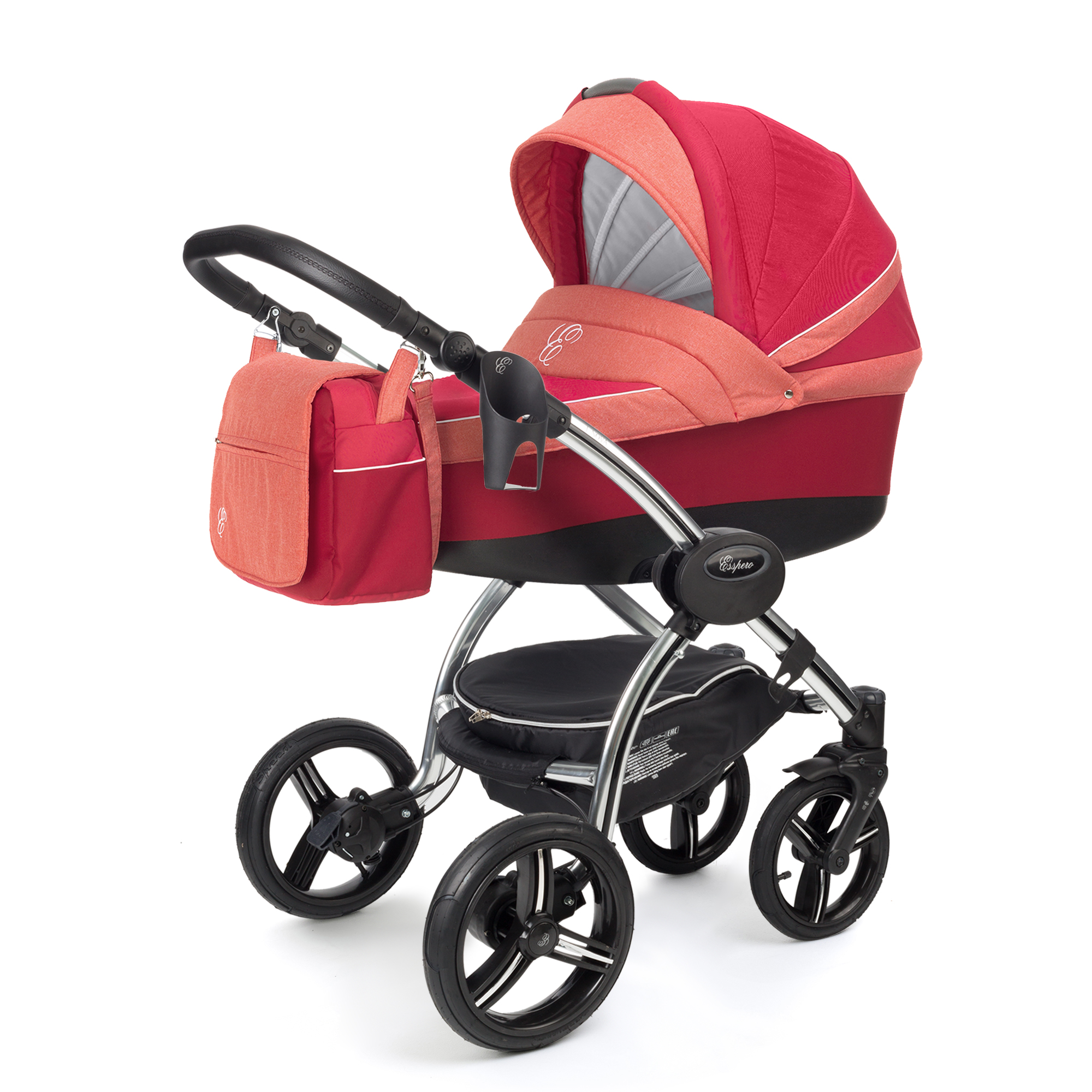 Коляска для новорожденных Esspero Grand I-Nova (шасси Chrome) Red Sunset