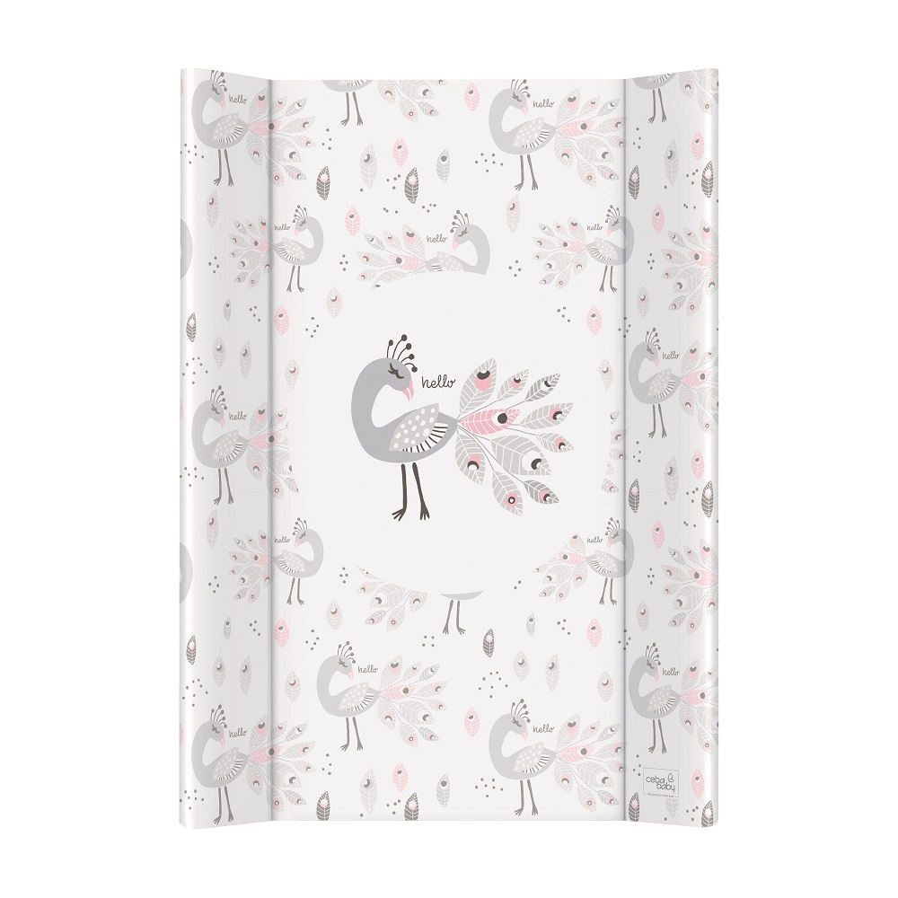 Пеленальный матрасик Ceba Baby Comfort 70 см без изголовья на кровать 120x60 см W-203 Lolly Polly Peacock