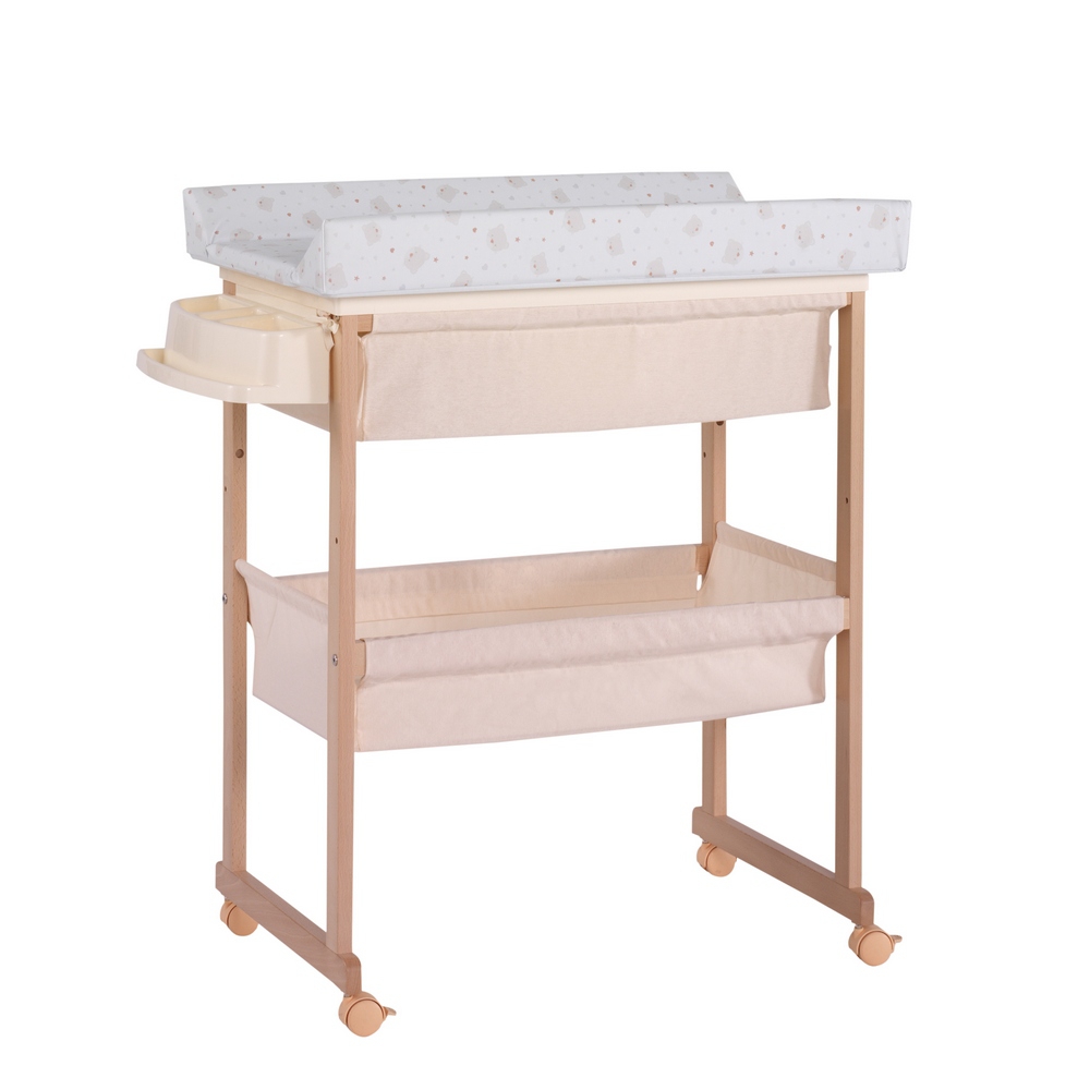 Пеленальный комод с ванночкой Micuna B-1158 plus natural/beige bears