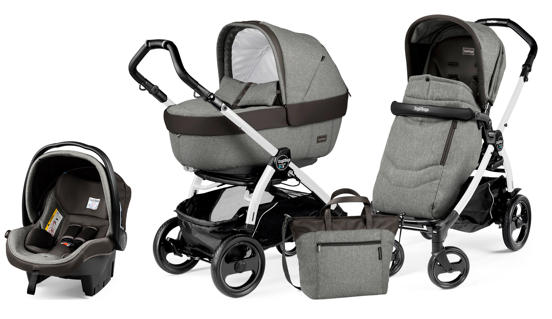 Коляска 3 в 1 Peg Perego Book 51 S Elite Set Modular (шасси White/Black) Atmosphere