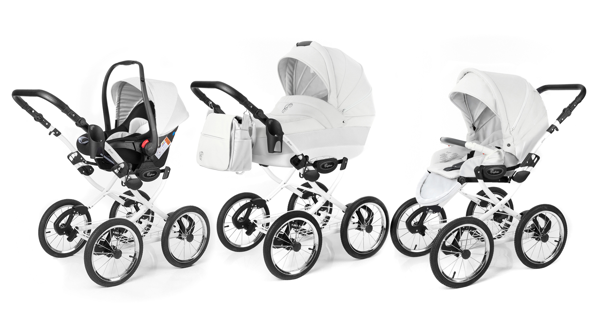 Коляска 3 в 1 Esspero Grand Classic (шасси White) Argtic leatherette