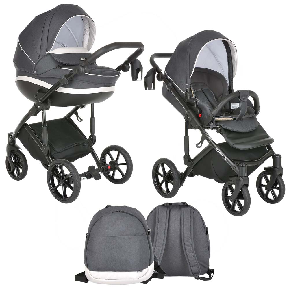 Коляска 2 в 1 Tutis Mimi Style (2021) Black Marble