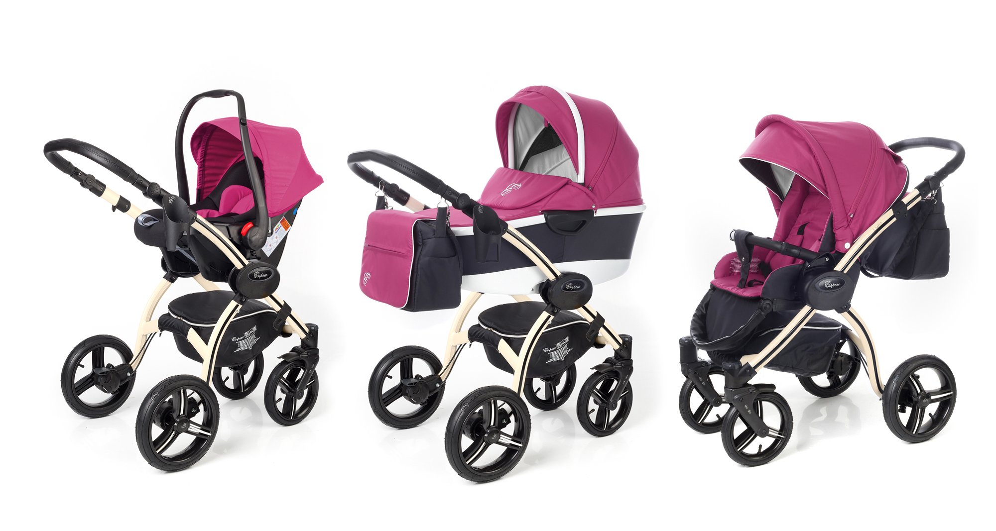 Коляска 3 в 1 Esspero I-Nova Alu (шасси Beige) Camellia