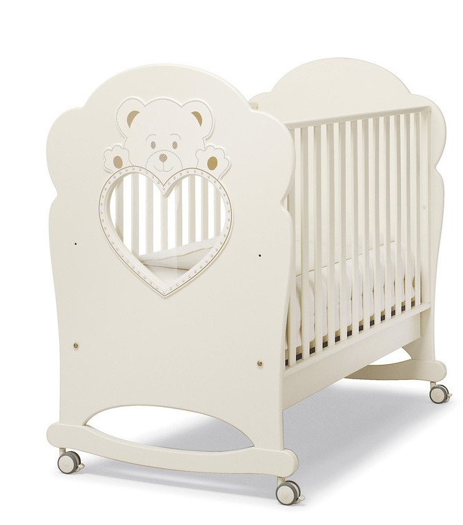 Детская кроватка Erbesi Cucciolo (со стразами Swarovski) Ivory (слоновая кость)